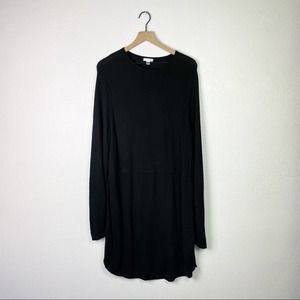 🖤 3/$25 SALE!!! 
J. Jill black long sleeve round neck knit midi dress